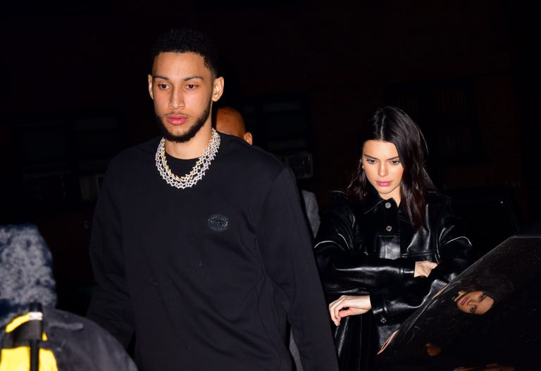 Ben Simmons bersama Kendall Jenner di malam tahun baru. Sumber: Getty Images