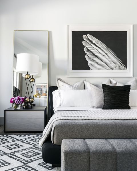 Gray and White Bedroom 36 Black White  Bedrooms  Photos and Ideas for Bedrooms  