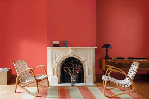 benjamin moore 2023 color of the year raspberry blush in living room
