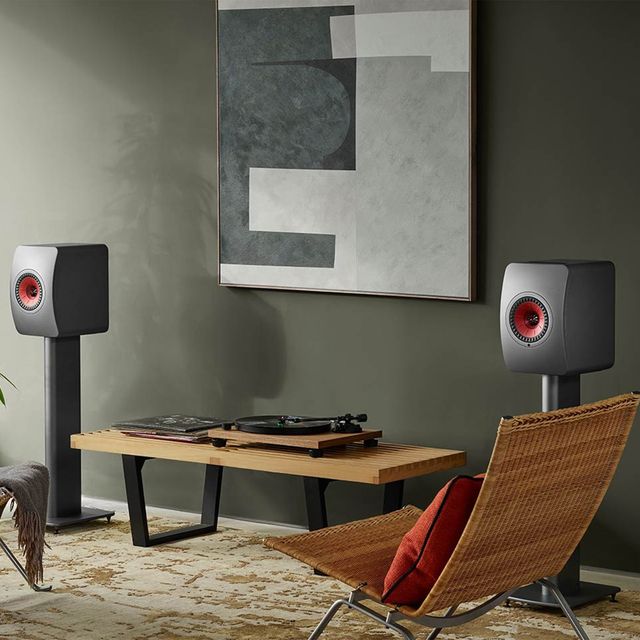 speakers in a living room