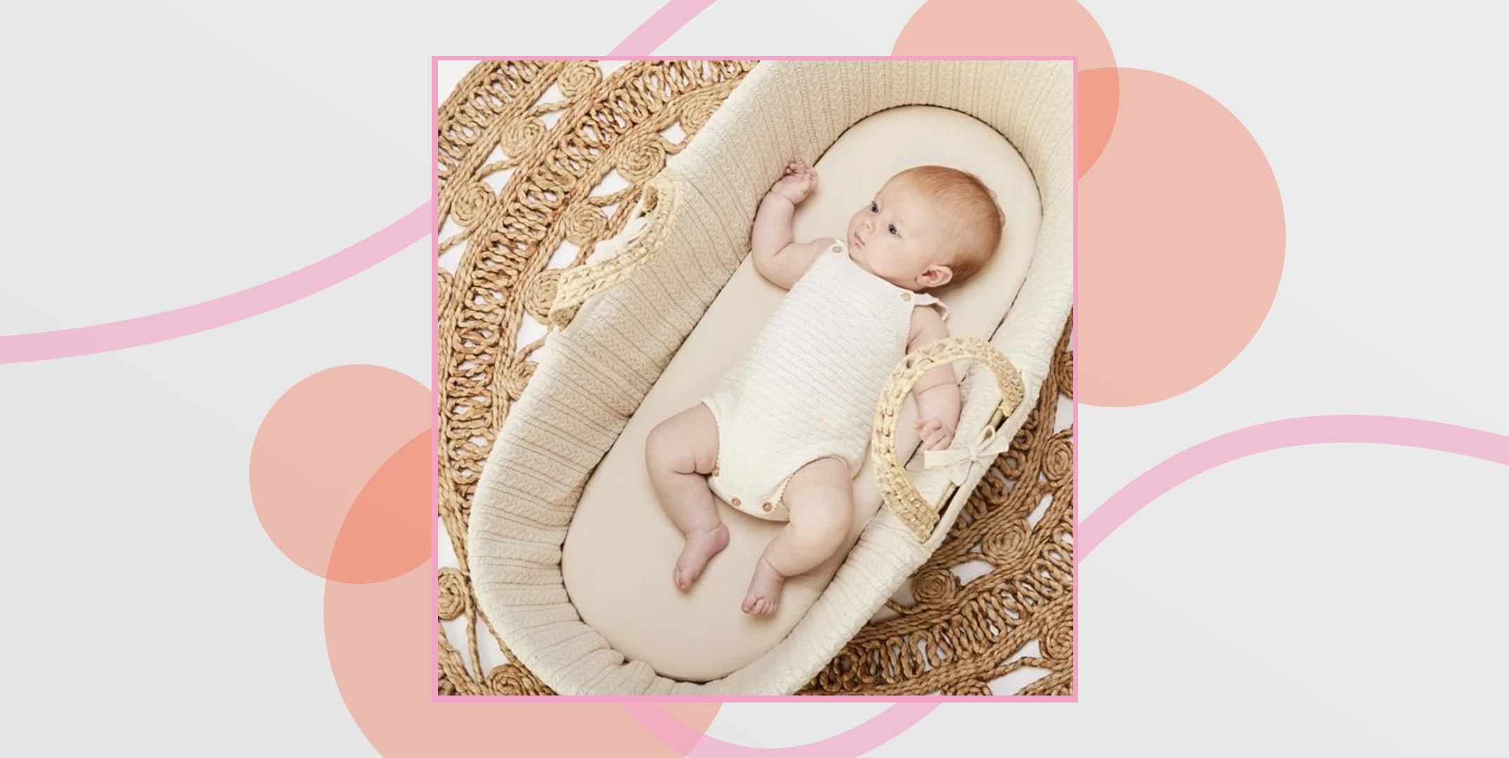 Cabilock Moses Basket Baby Nest Baby Lounger Perfect for Cuddling Lounging Sleeping Napping and Travel Bassinet Beige 