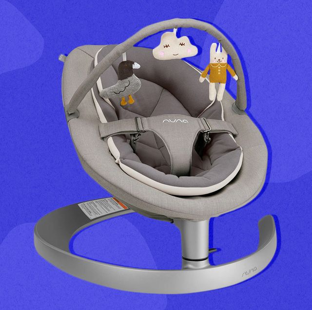 gray baby seat with toy bar