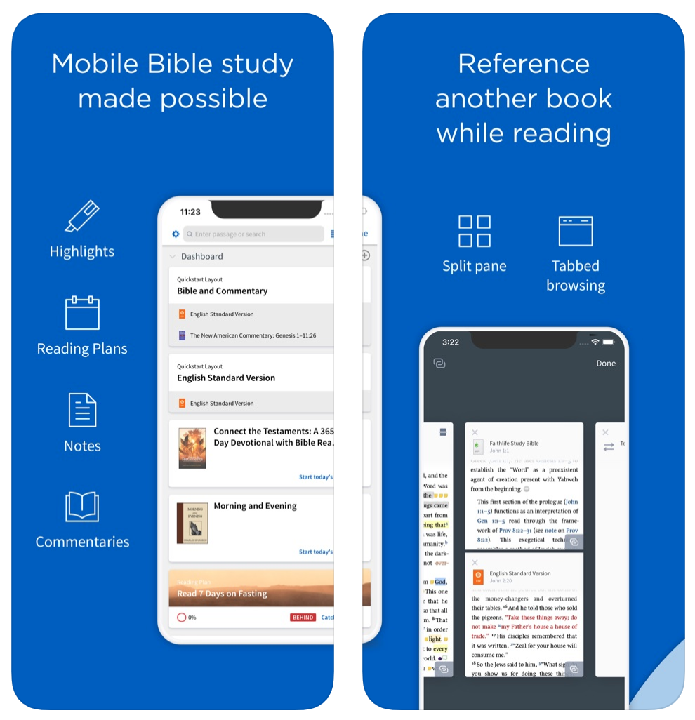 gateway bible app phone multiple verses