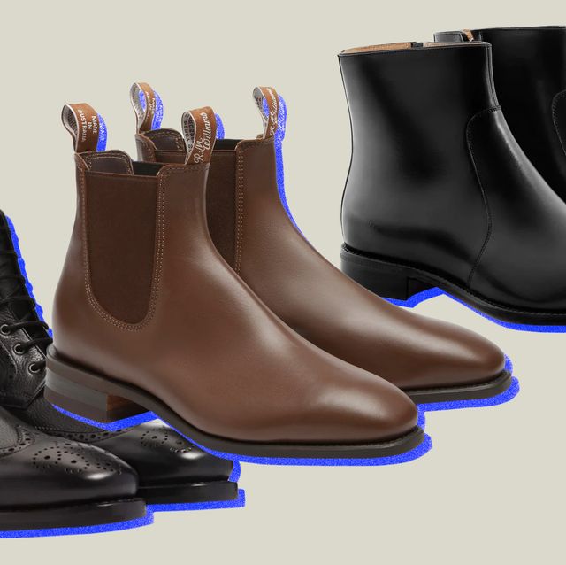 collage of three pairs of boots in black and brown