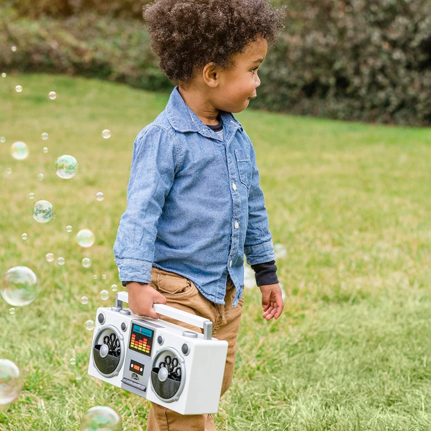 Bubble Lawn Mower for Toddlers Summer Outdoor Outside Push Toys Kids Automatic Music Bubble Blowing Machine Toys Birthday Toys Gifts for Preschool Baby Boys Girls 
