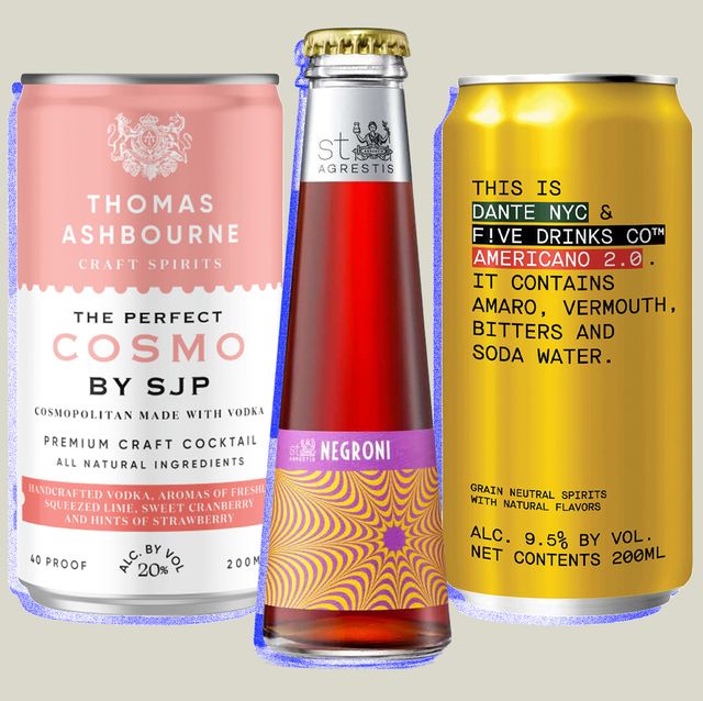 collage of three canned cocktails