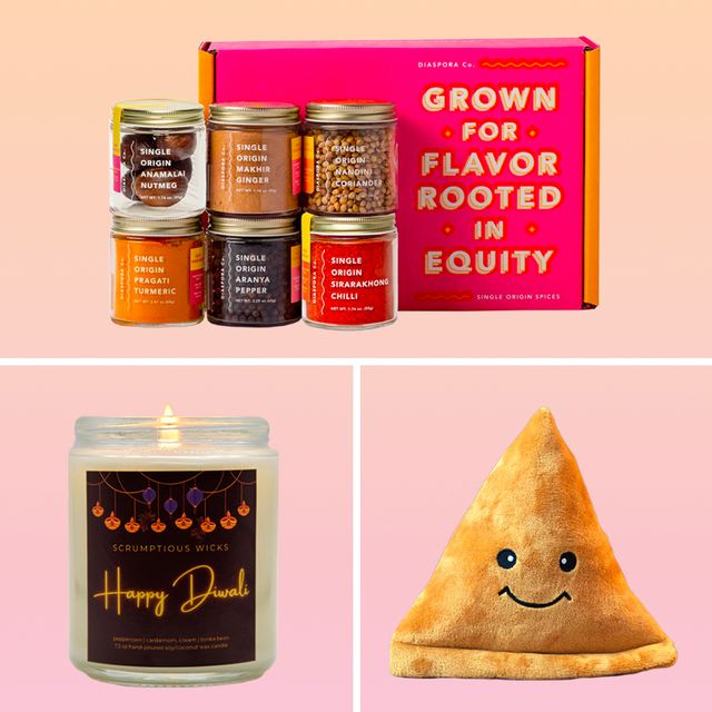 best diwali gifts including spice kits, candles, samosa plush toys, sneakers, guard and glow skin care products, scarves, and more
