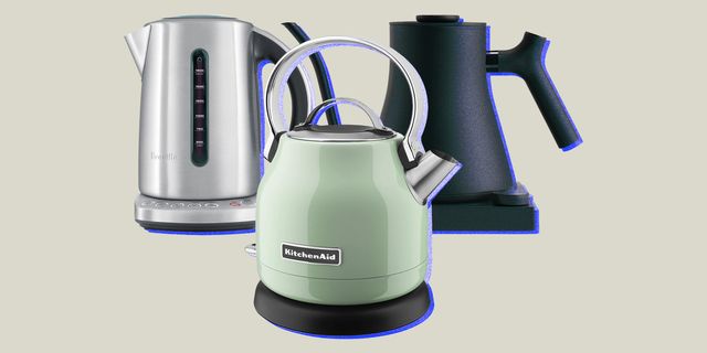 collage of three tea kettles