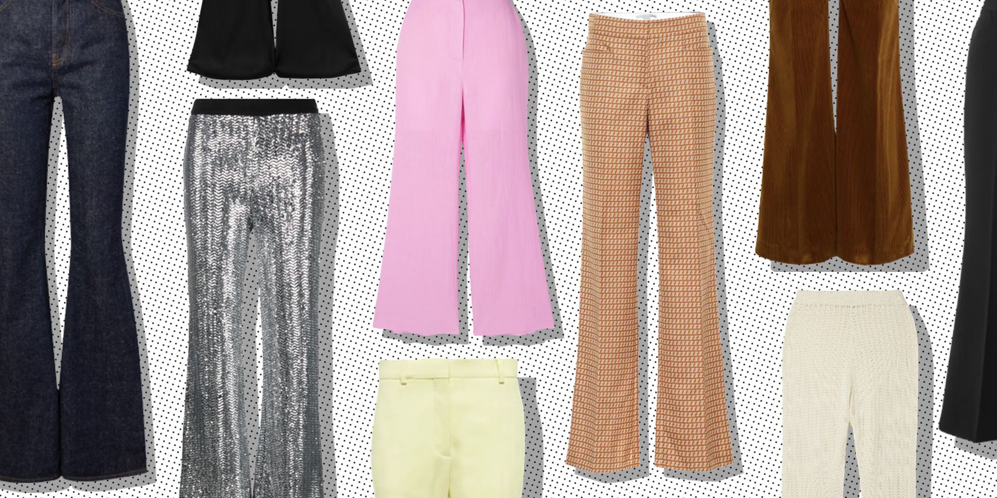 wide flare trousers