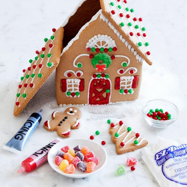 premade gingerbread house
