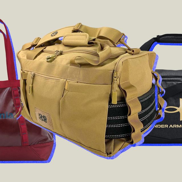 collage of three gym bags