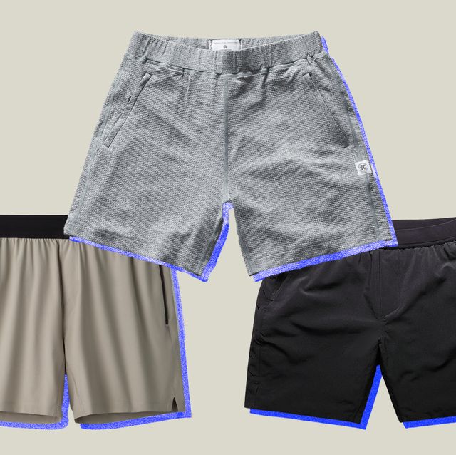 collage of three gym shorts