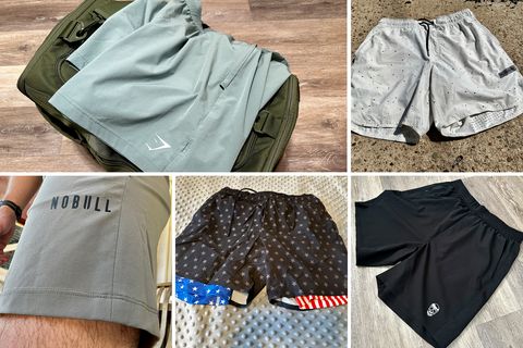 collage of gym shorts