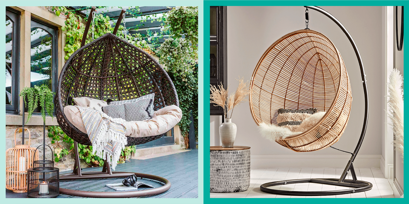 rattan swinging egg chair