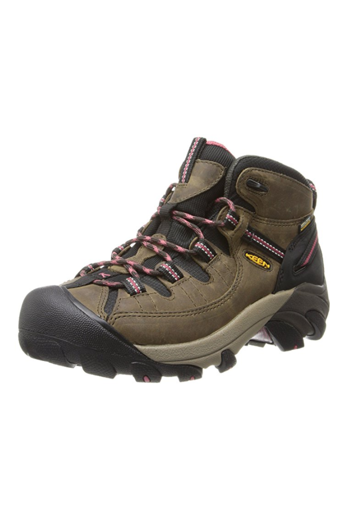 maroon hiking boots