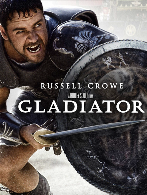 russell crowe as maximus  in 'gladiator'