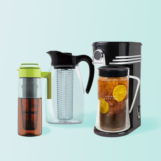 iced tea makers on blue background