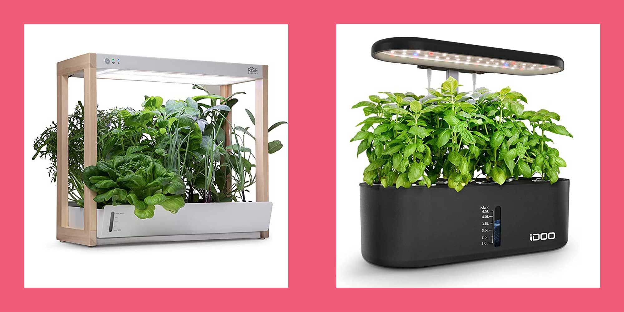 Built Your Indoor Garden Grow Smart for Plant Hydroponics Growing System,Support Indoor Grow,herb Garden kit Indoor Small-Black 