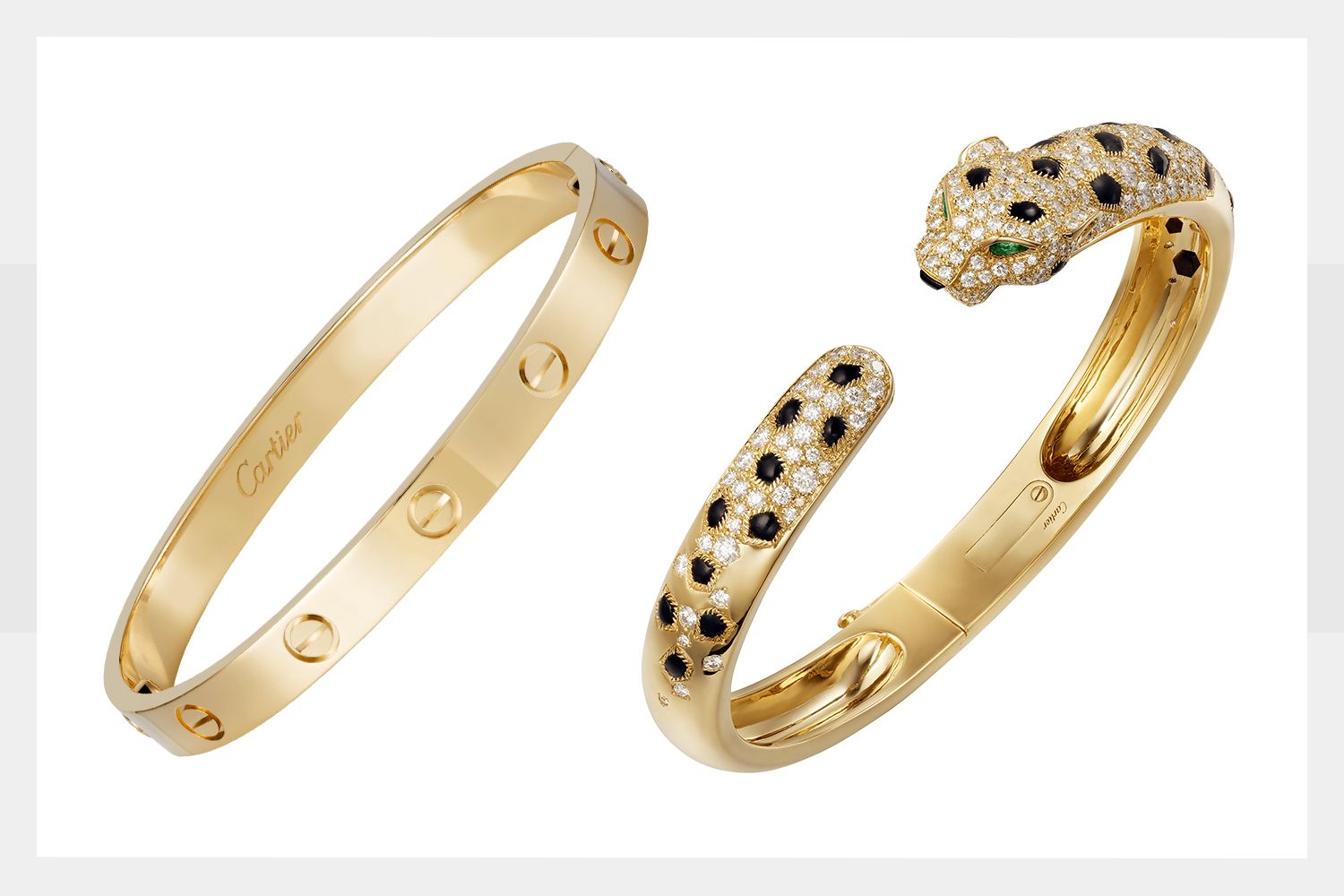 elegant and lovely cartier style gold bangle