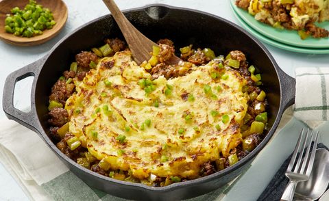 a shepards pie skillet on a napkin from every plate, a good housekeeping 2022 best meal delivery service