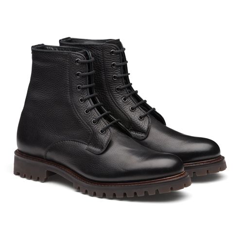 black boots for men leather