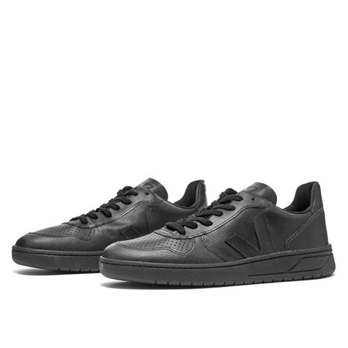 best black leather trainers