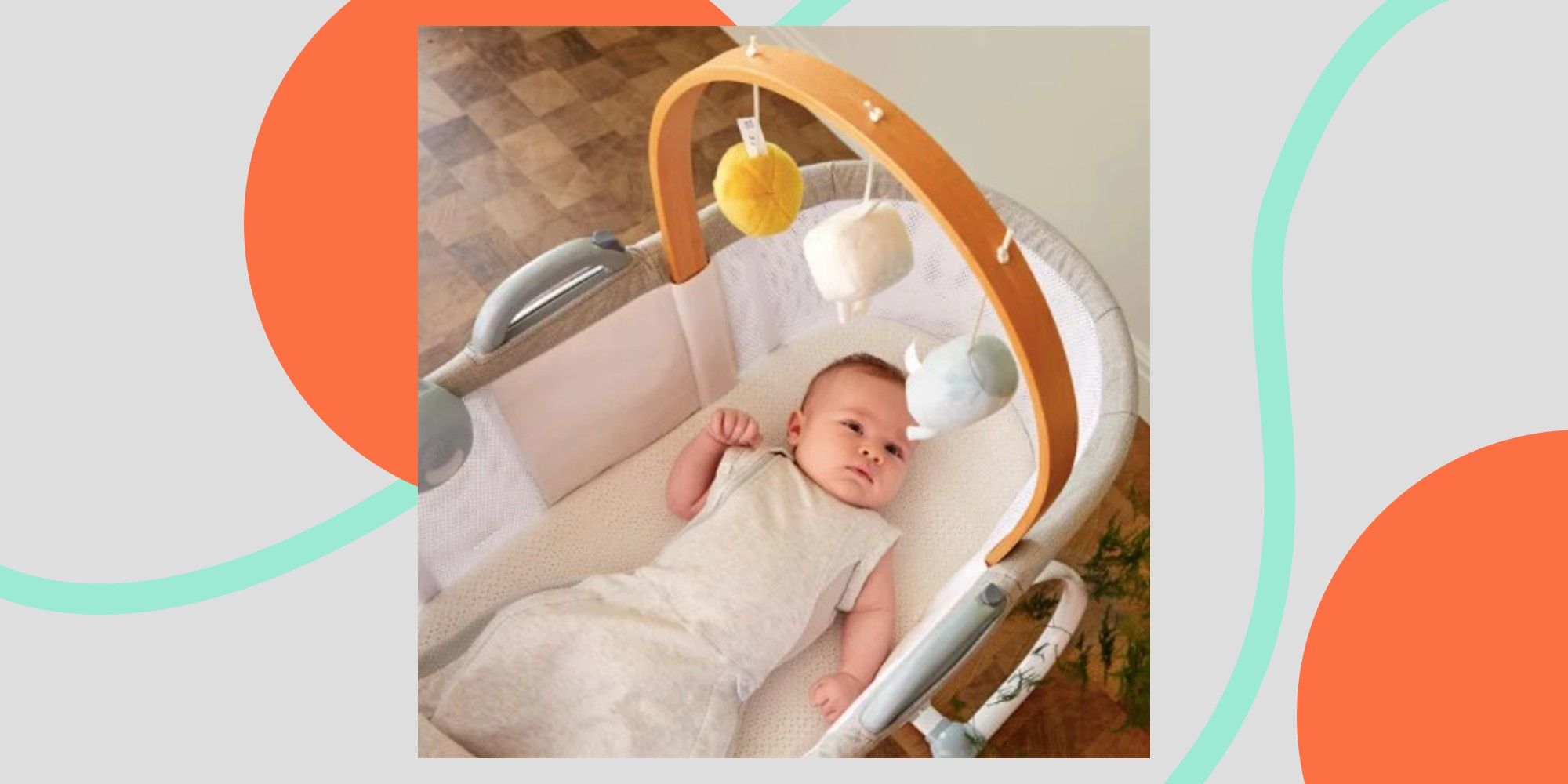 Luxury Wicker Moses Basket and safety Mattress 