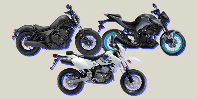 three motorcycles