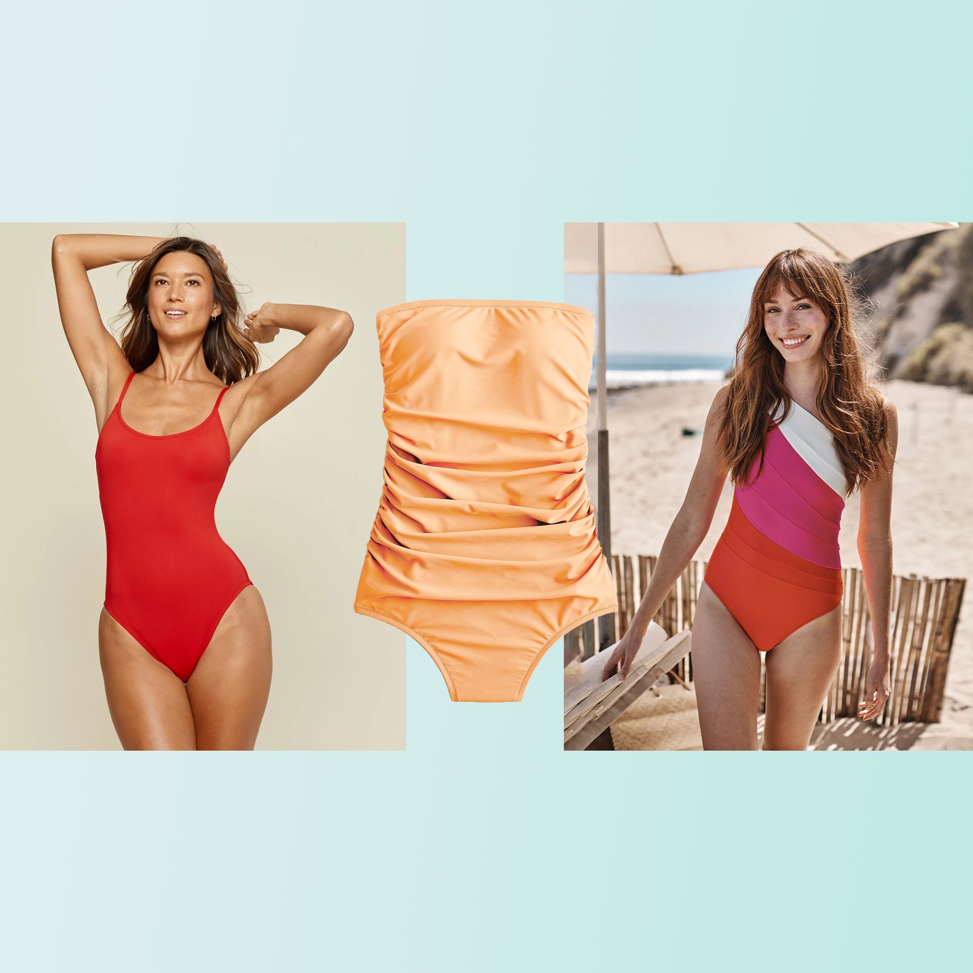 LisYOU Women Plus Size Ruffled Stripe Tankini Swimsuit Open Back Beachwear Padded Swimwear