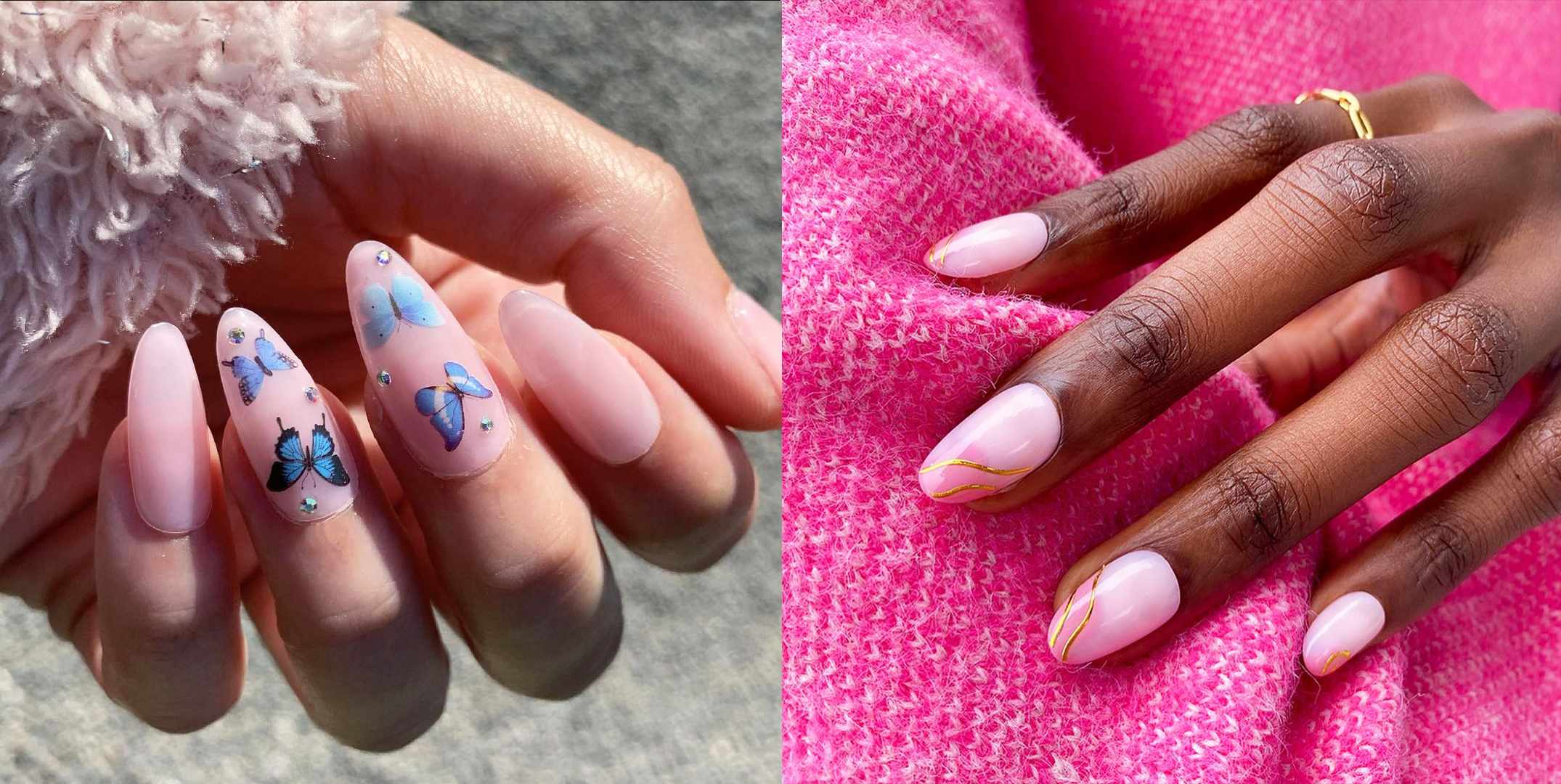 Spring Press on nails with flowers