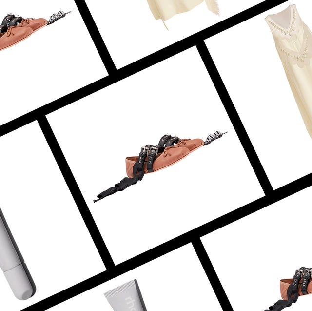 Best Products of 2022 from Editors a collage of the best products editors bought in 2022 including miu miu shoes and rhode beauty treatments in a roundup of the best products of 2022 from editors