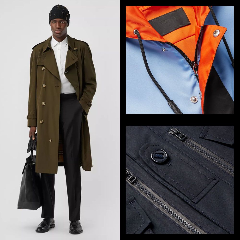 trench coat style raincoat