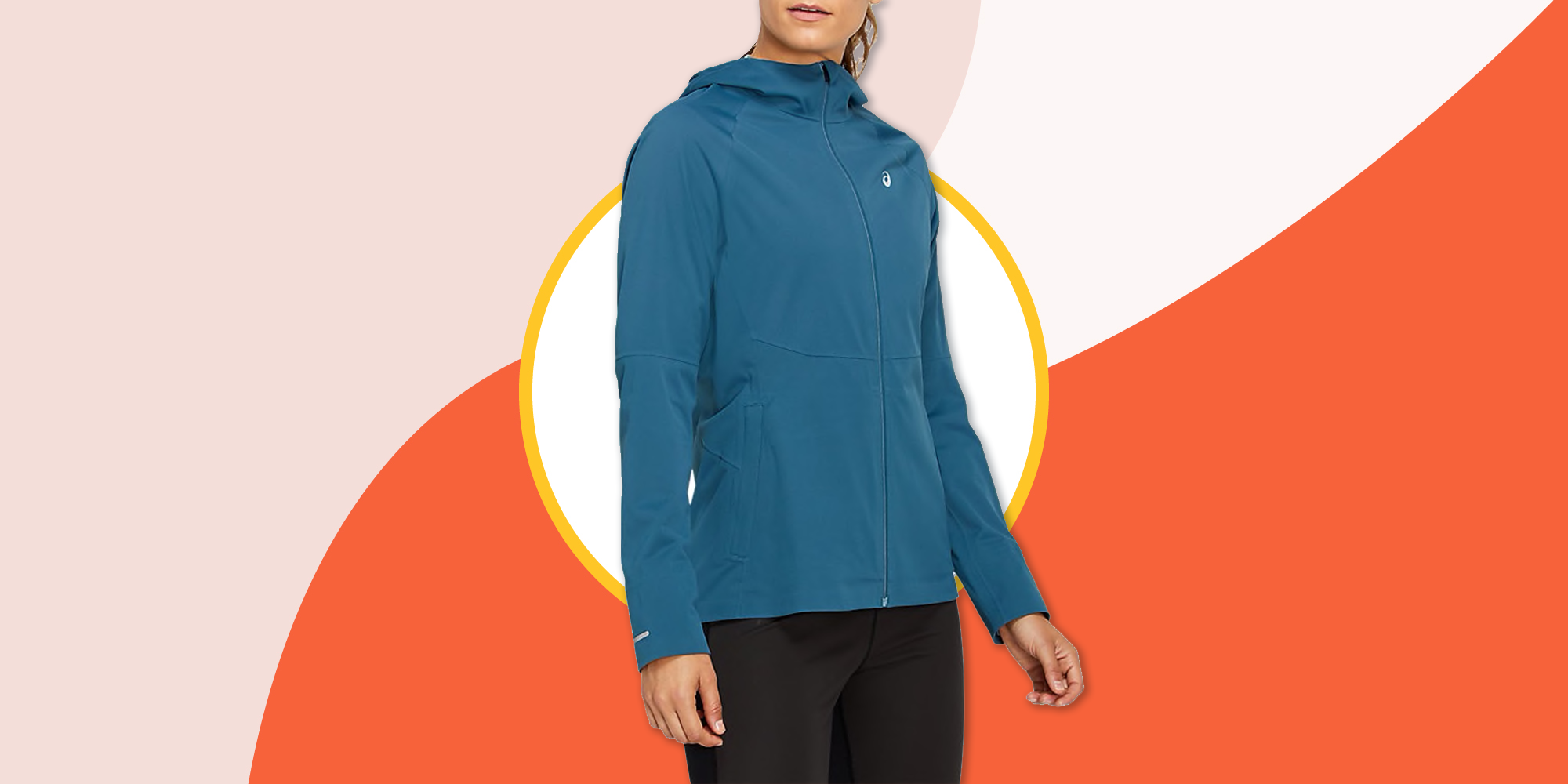 brooks running jacket womens red