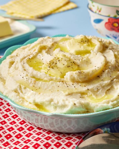 creamy mashed potatoes with pat of butter