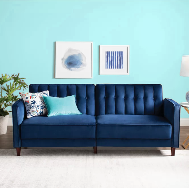 Most Comfortable Sofa Bed Pullout Couch, Blue Leather Sleeper Sofa Sectional
