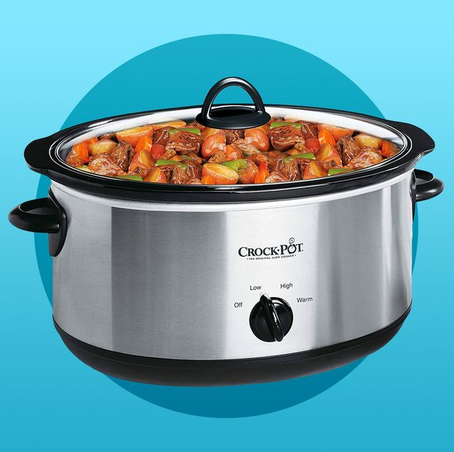 stainless steel crock pot 7 quart oval manual slow cooker