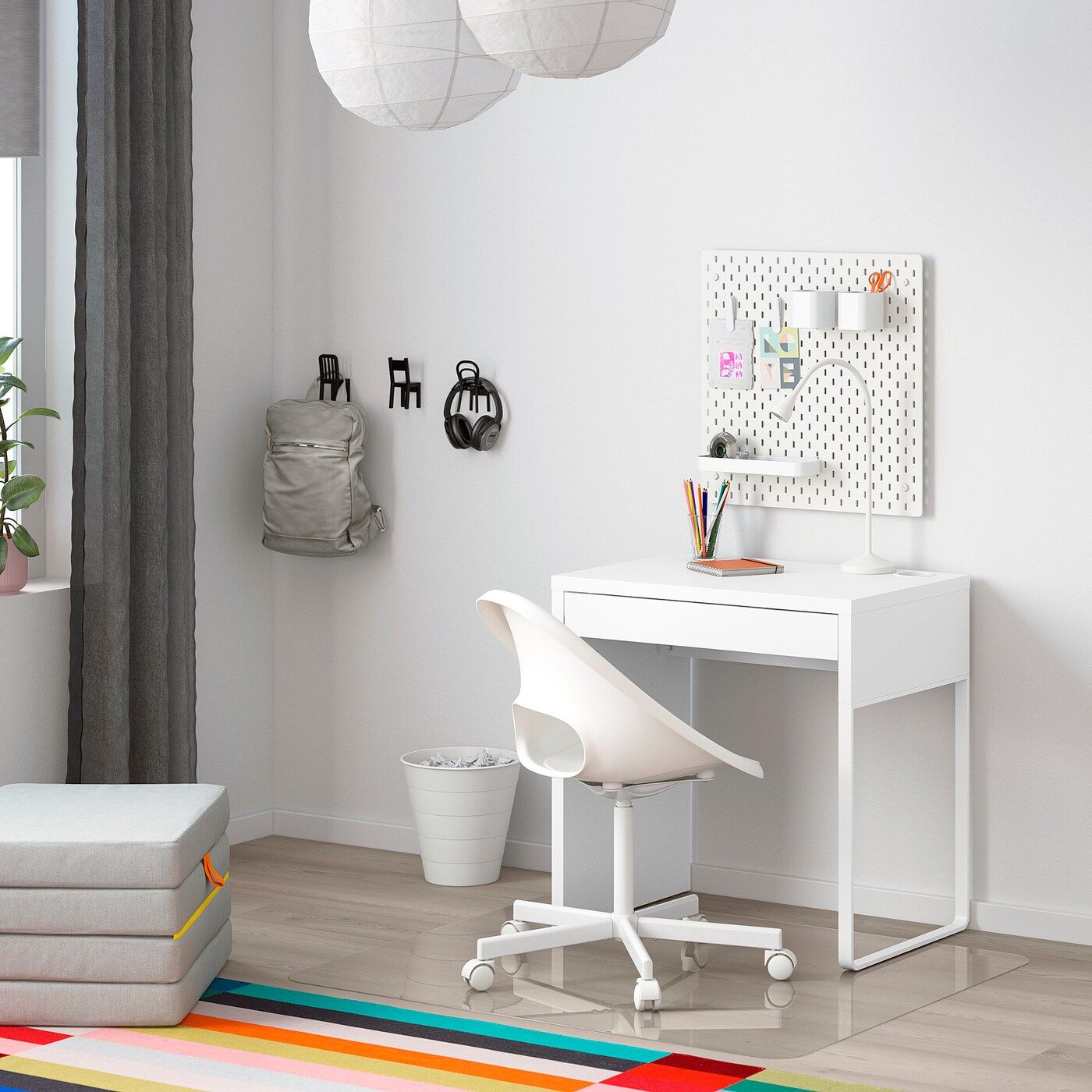 small desk and chair
