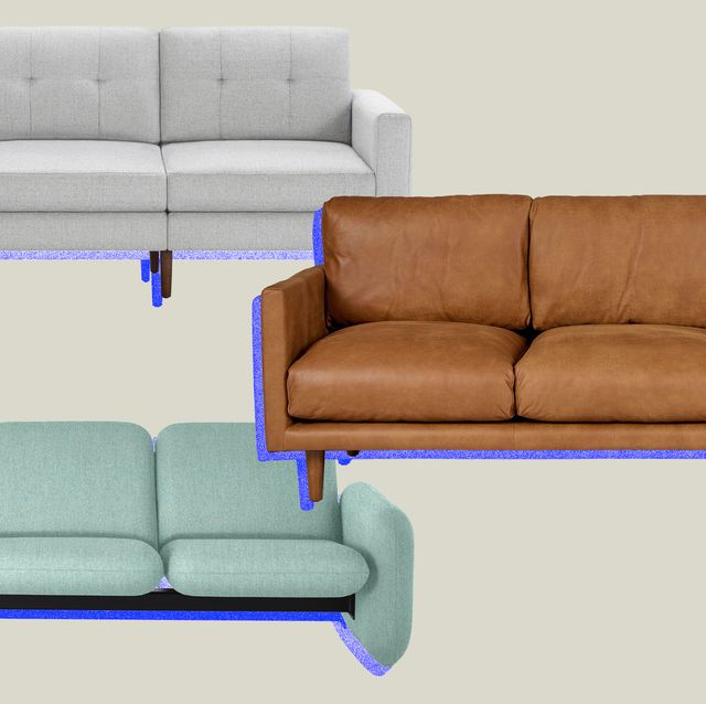 collage of three sofas