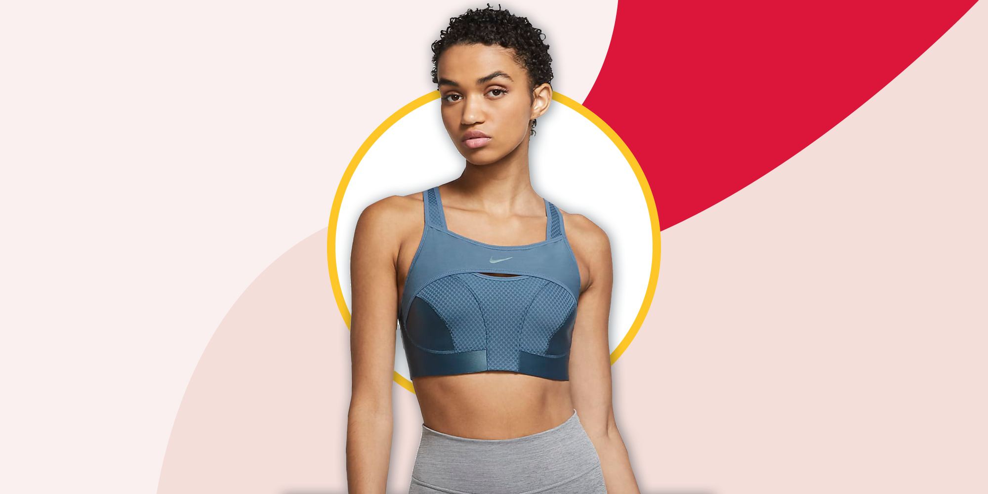 Essential Padded Sport Bras with Built-in Bras Classic Soft Crop Top for Yoga Workout Running