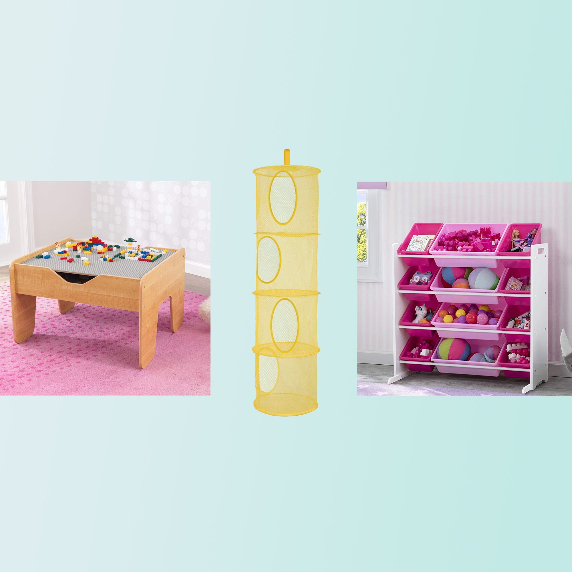 A Lazzari Childrens Wipeable Nylon Toy Storage Cubes size 