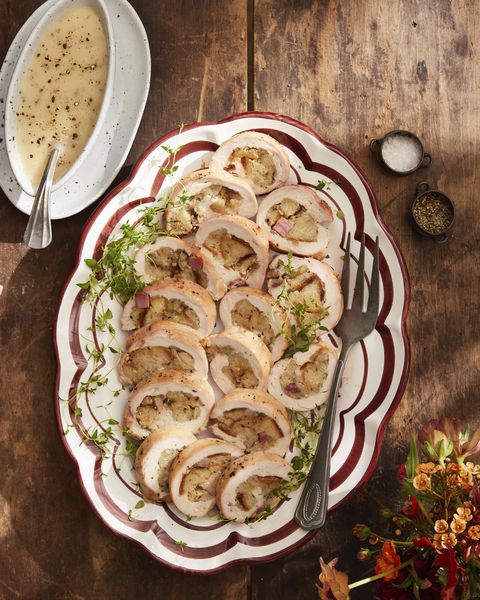 turkey roulades with sourdough pancetta stuffing