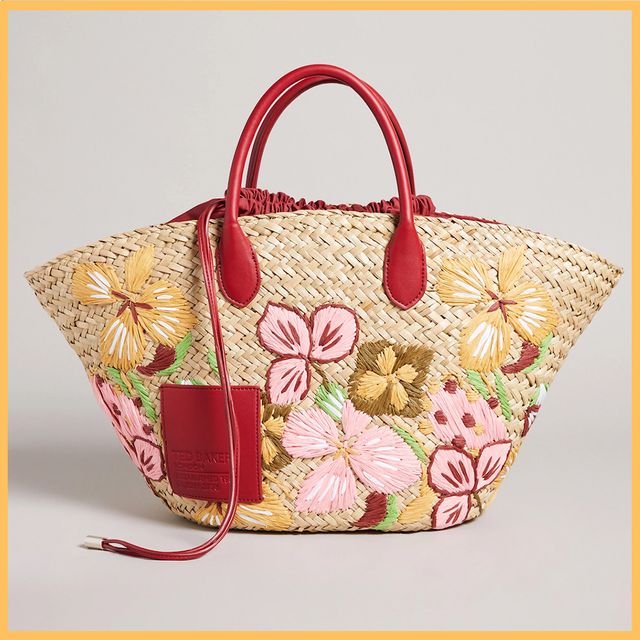 best basket bags including jigsaw black contrast tote and ted baker embroidered bag