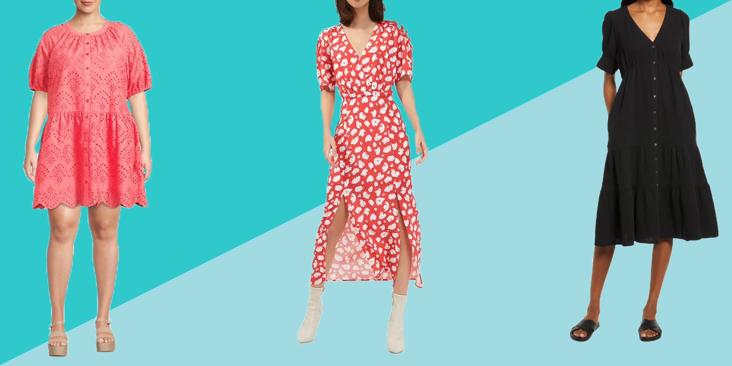 Camilla Cotton Tiered Midi Shirt Dress Womens Clothing Dresses Casual and summer maxi dresses 