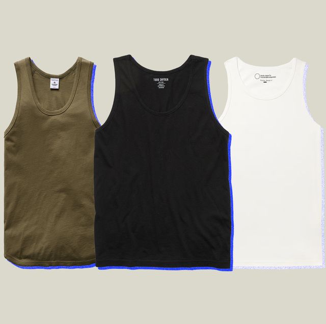 green, black, and white tank tops