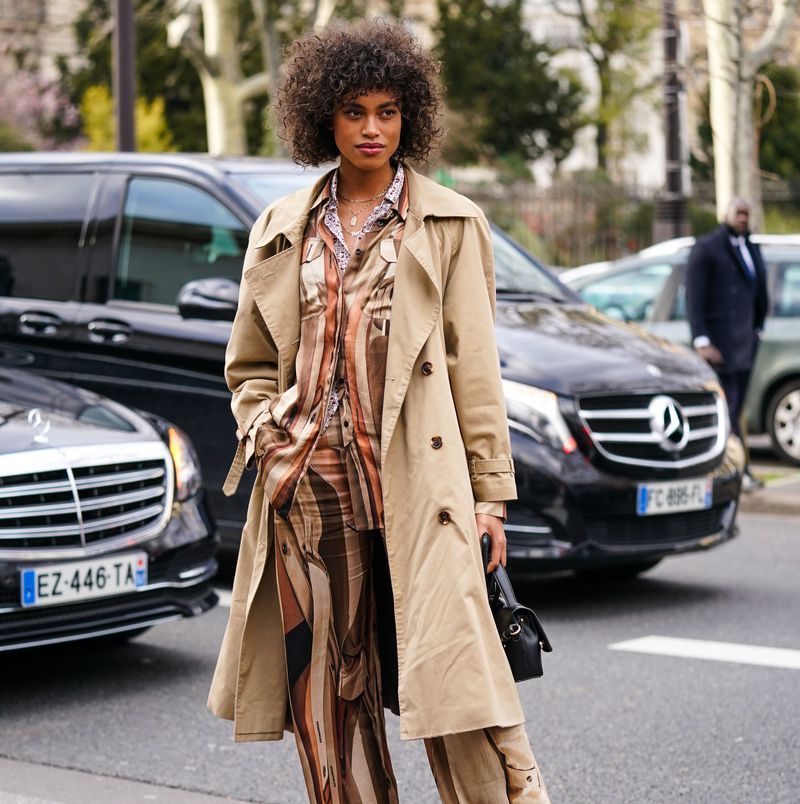 trench coat sand