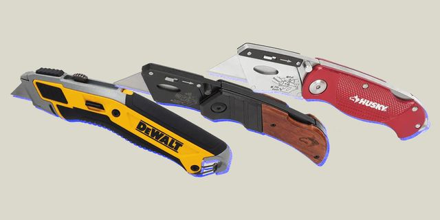collage of three utility knives