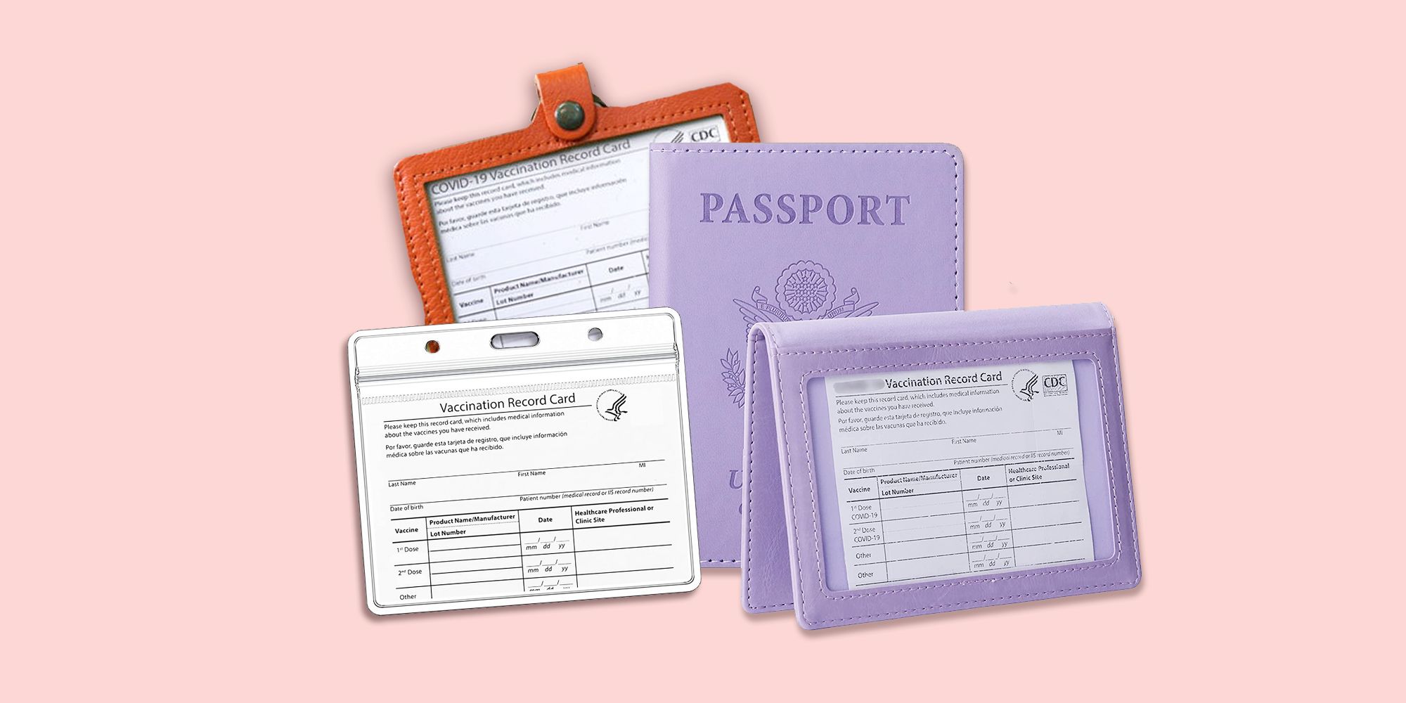 Vaccination Certificate Protective Cover Card Vaccine Certificate Protective Case Holder,Protector Immunization Record Vaccine Cards Case Holder 
