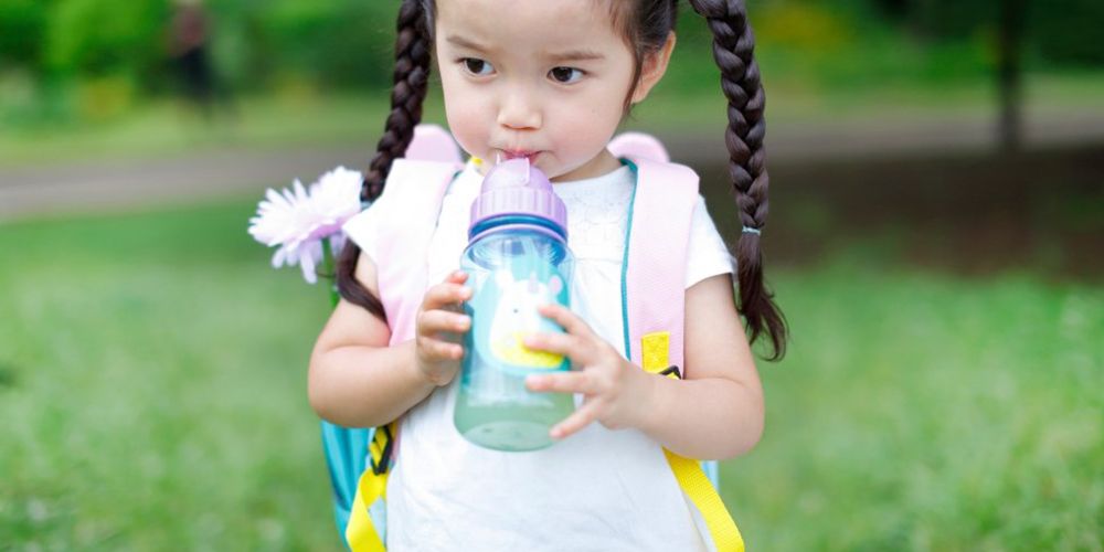 children's bottle with straw