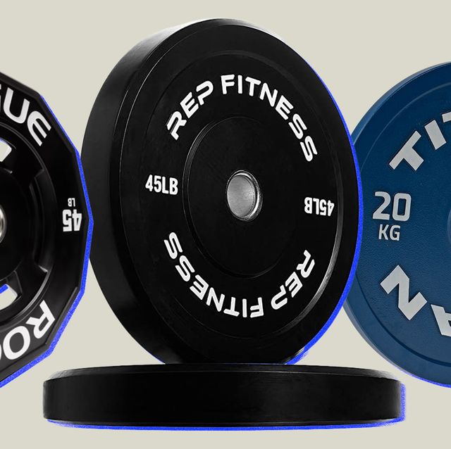 collage of weight plates