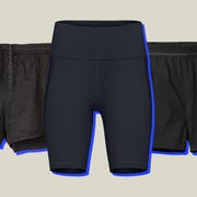 collage of three hiking shorts